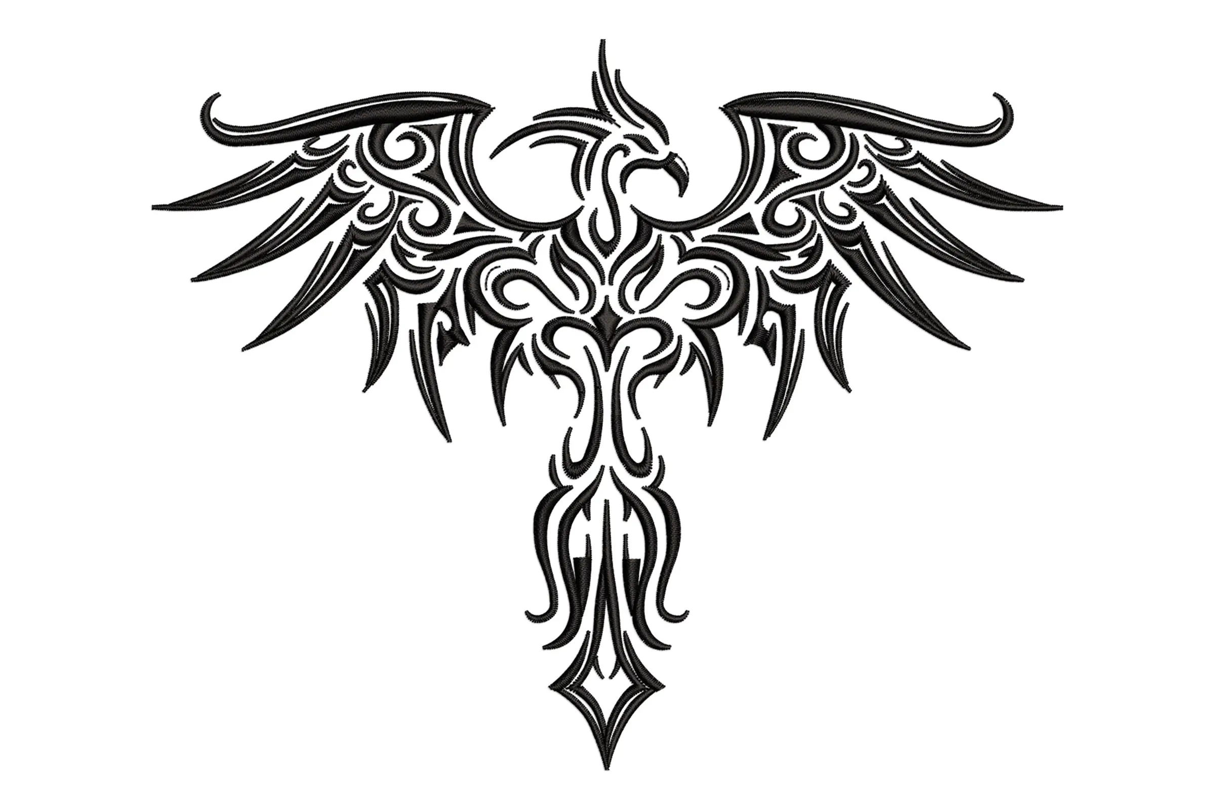 Phoenix Embroidery Design