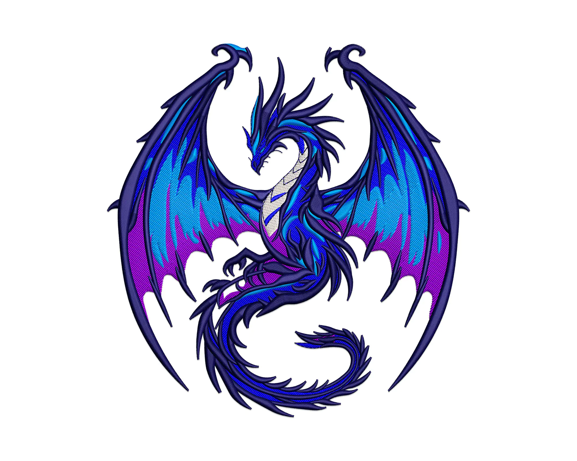 Dragon embroidery design , Chinese Flying Dragon - Machine Embroidery Design
