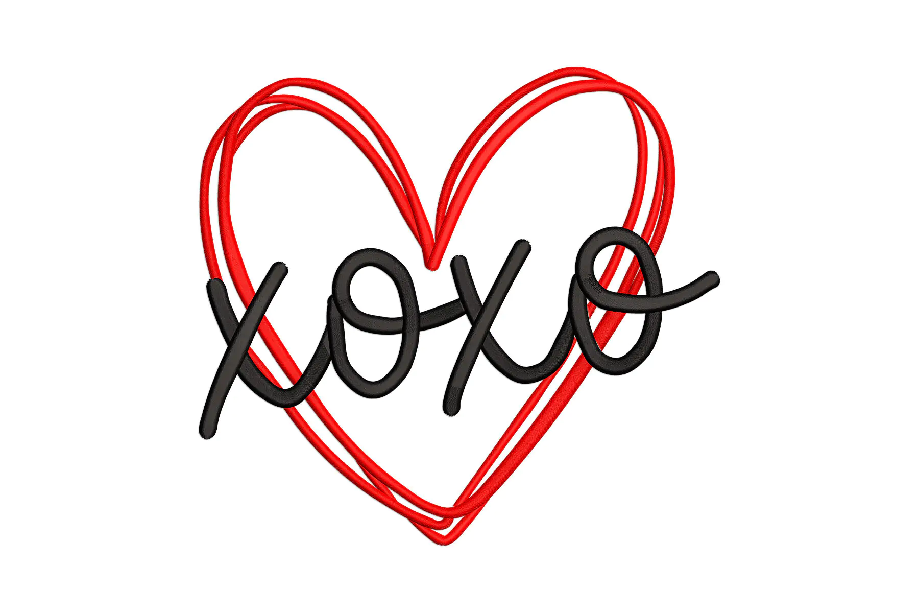 Free XOXO Embroidery Design , Valentine's Day Embroidery Designs