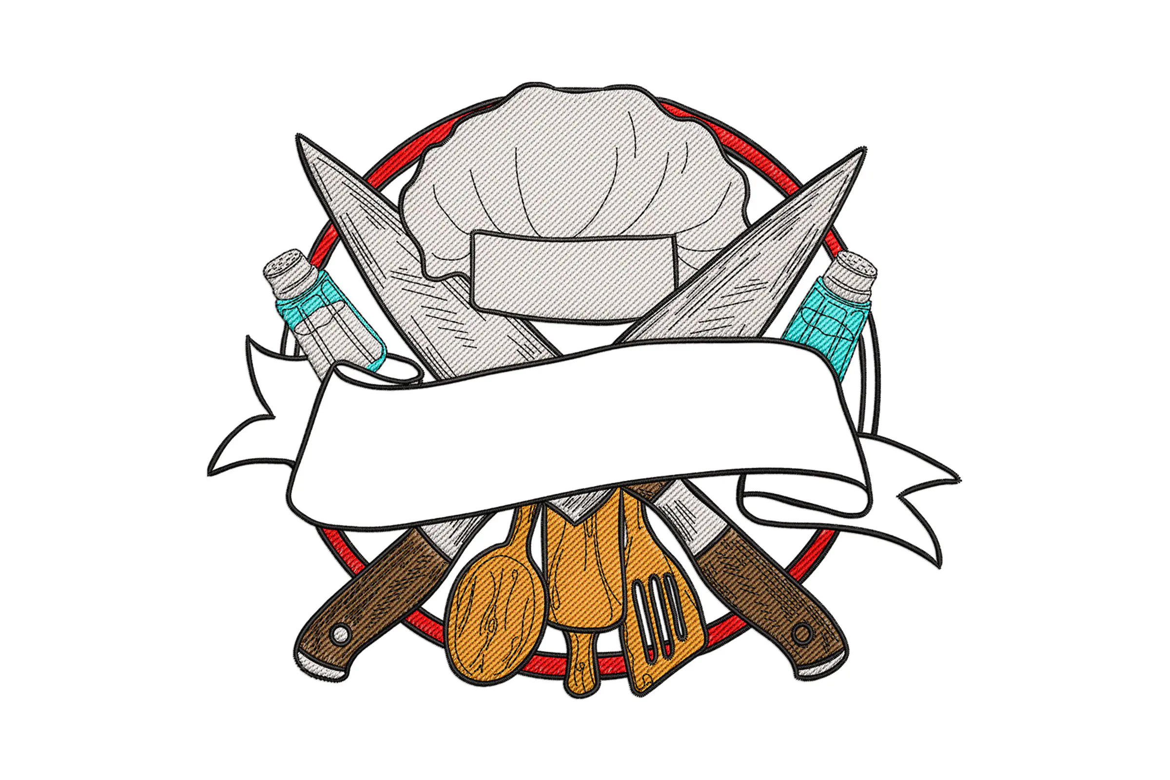 Chef Kitchen Cooking Embroidery Design | Chef Kitchen Cooking Pes File