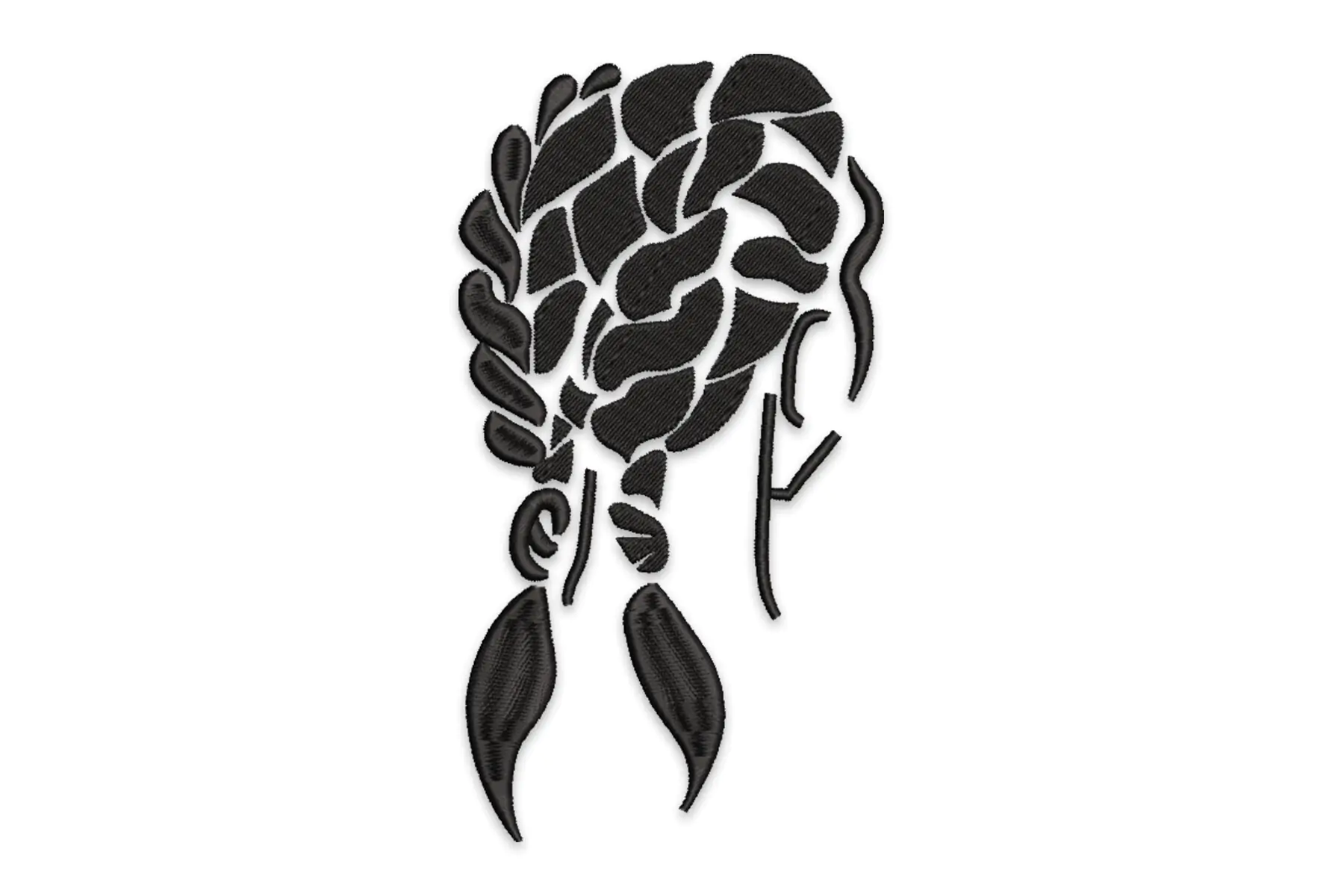 Ladys Hair Bun Embroidery Design ,  Fashion and Accessories - Machine Embroidery Design