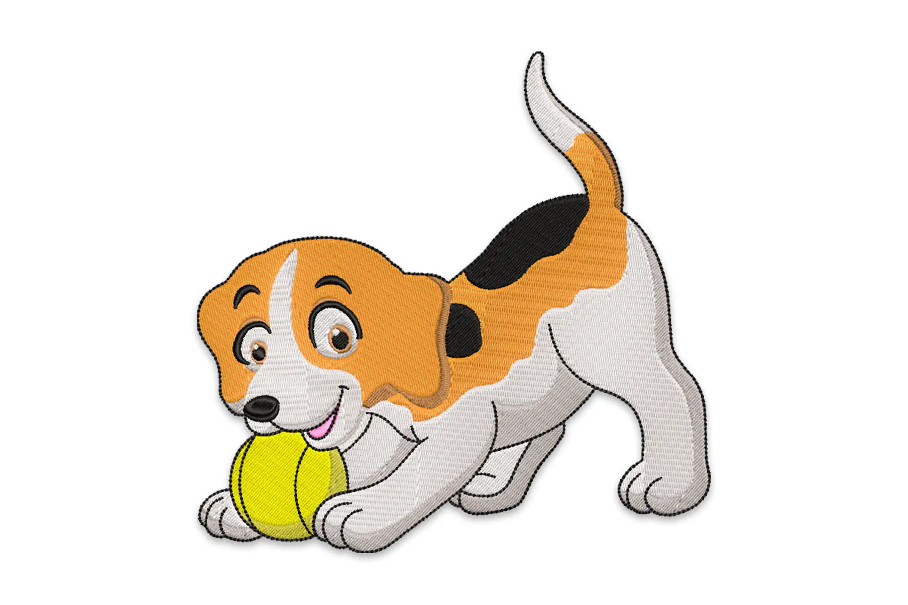 Free Playing Puppy Dog Embroidery Design. Playing Dog Embroidery Pattern