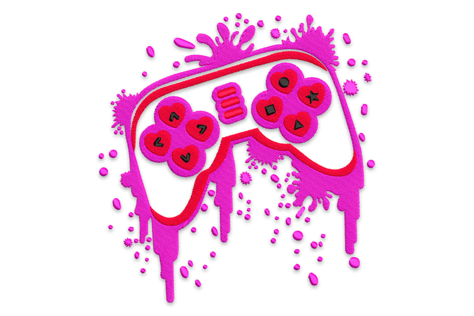 Free Video Game Controller Embroidery Design , Gaming Controller Embroidery Pattern