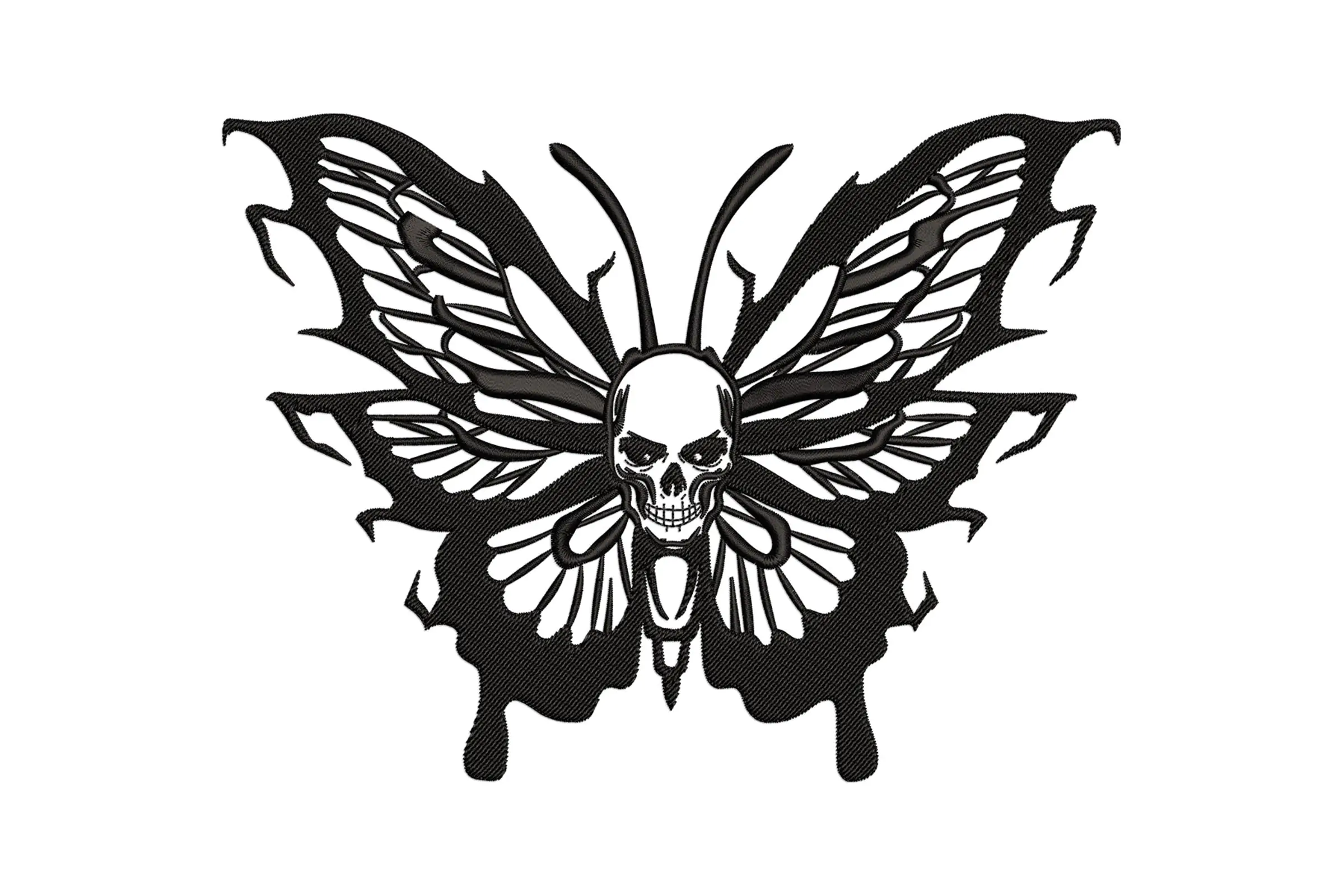 Butterfly Skeleton Embroidery Design
