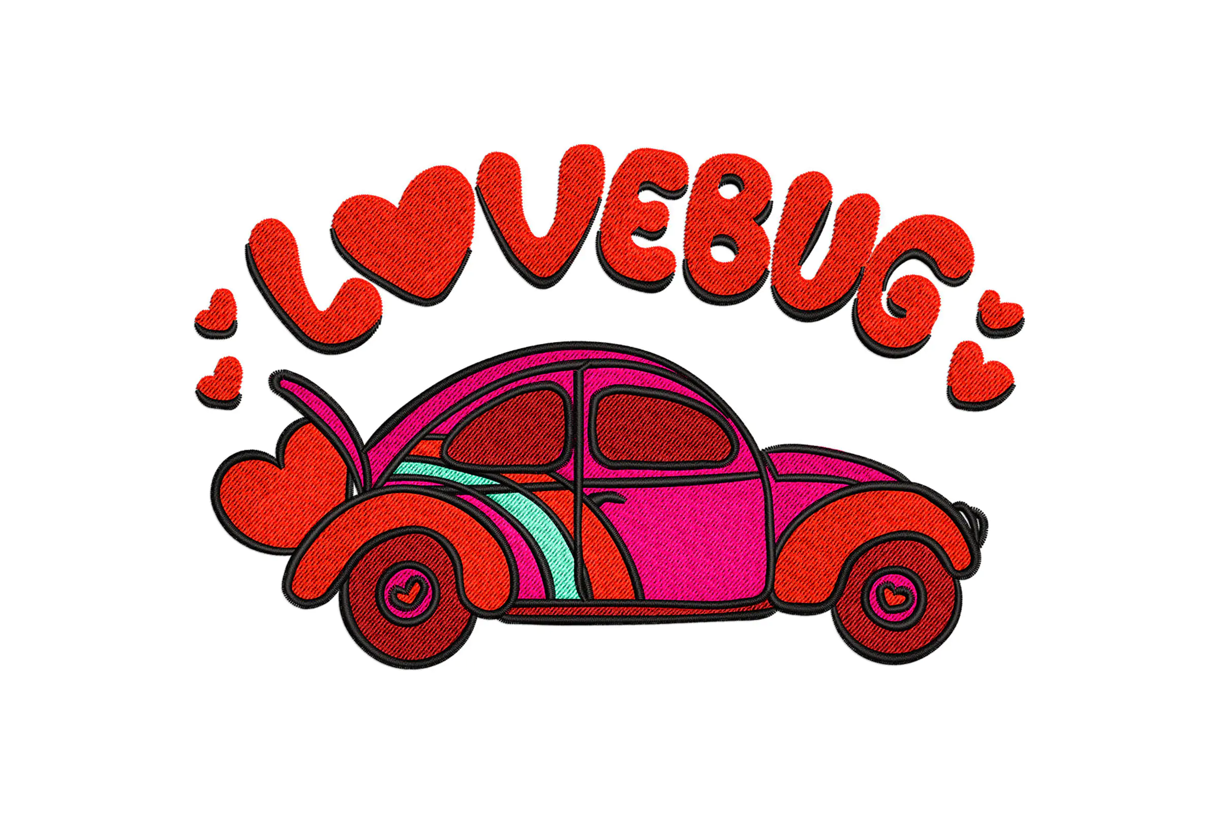 Love Bug Embroidery Design