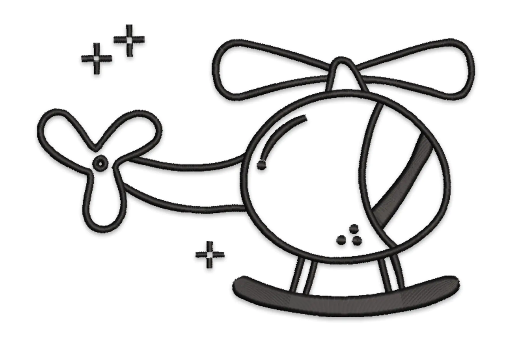 Free Helicopter Embroidery Design Aviation Transport