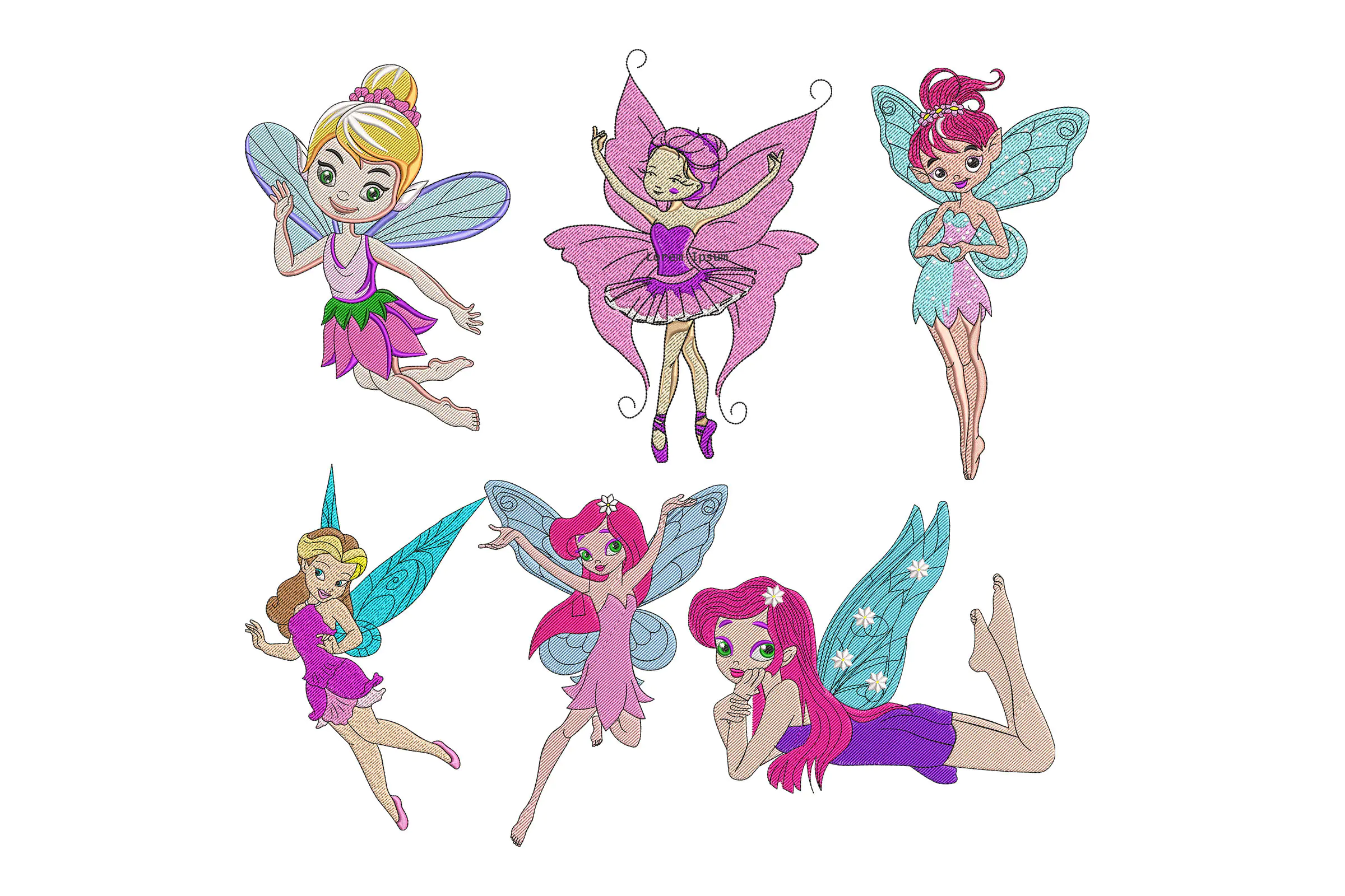 Fairy Embroidery Design, princess fairy embroidery machine design , Magic fairy embroidery file