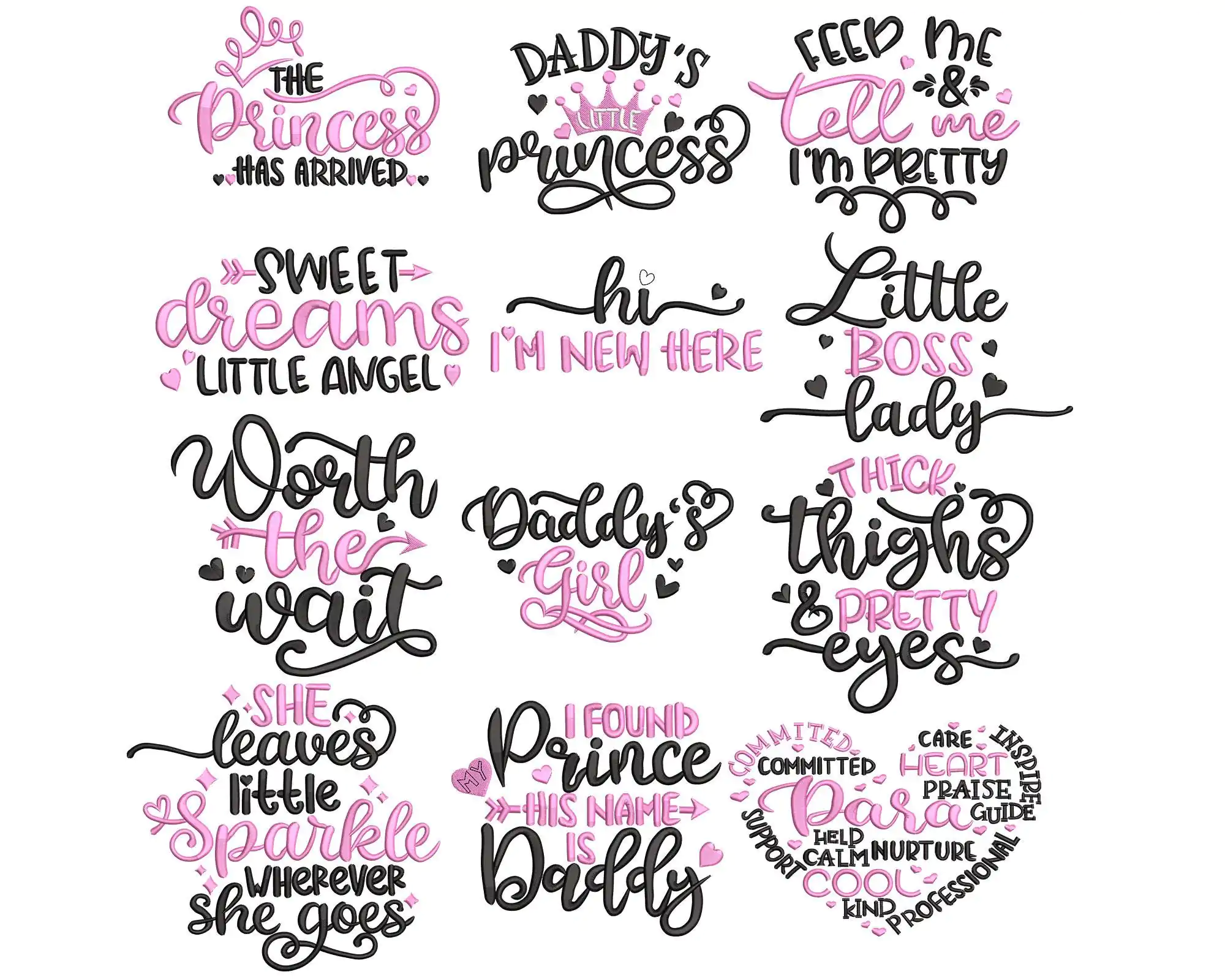 Baby Sayings  Machine Embroidery