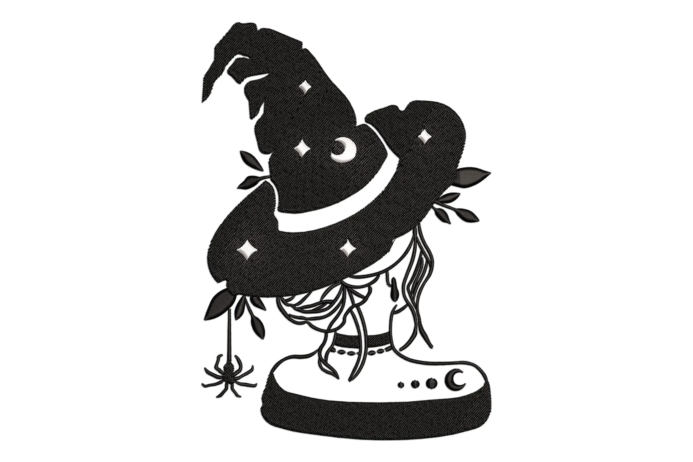Halloween Witch Embroidery Design