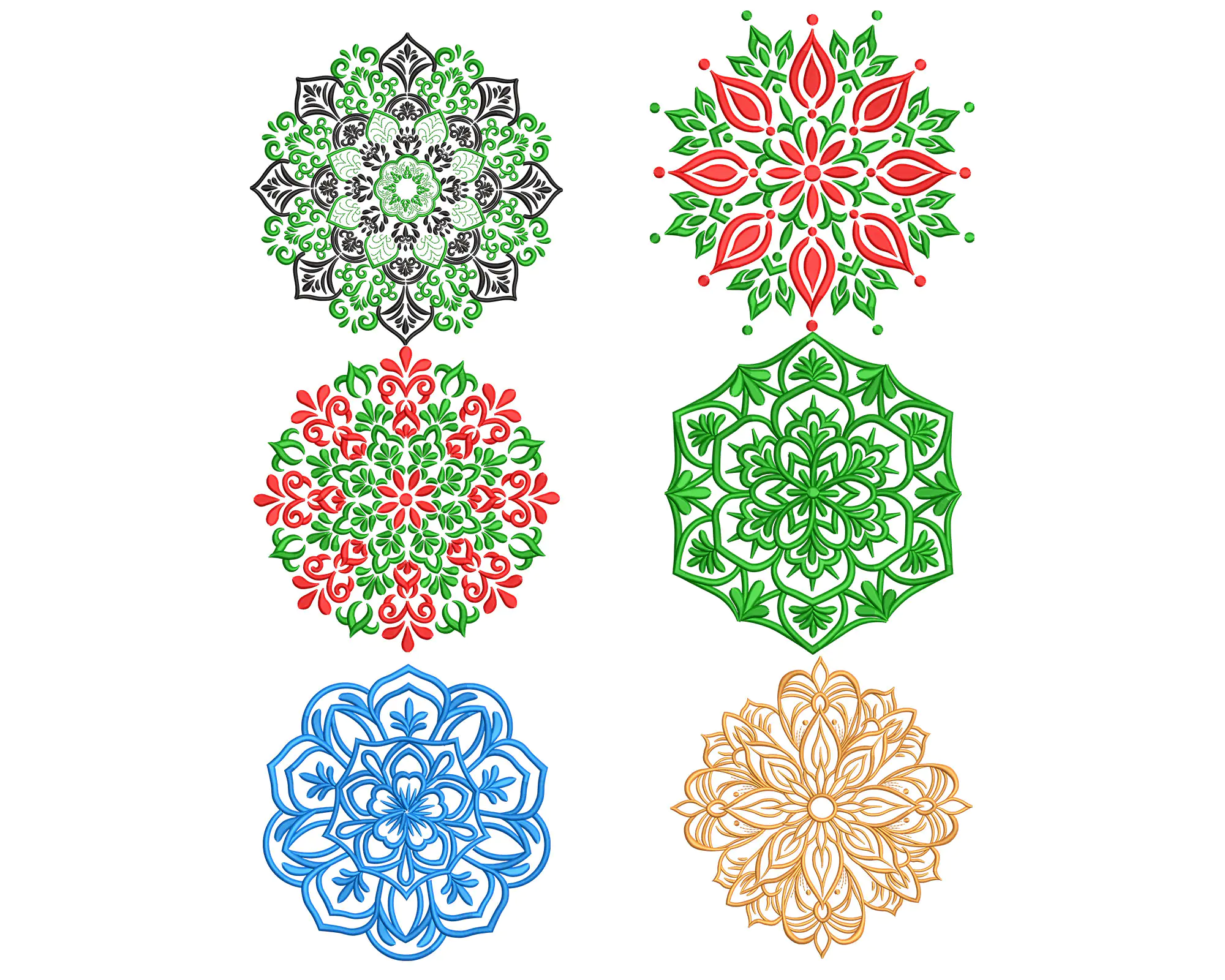 Mandala Embroidery Design, Mandala Flower machine Embroidery, Flower Embroidery file