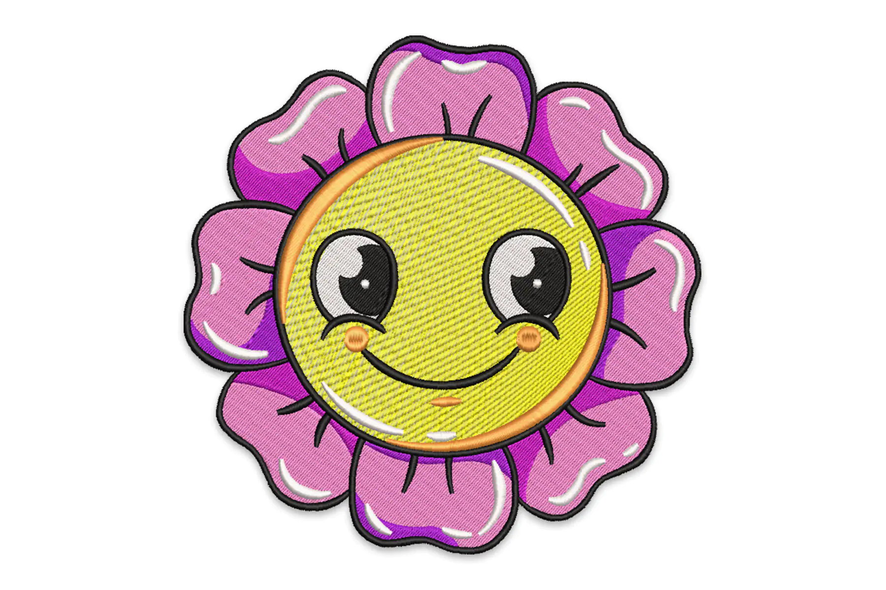 Free Flowers embroidery designs - Flower with face embroidery design machine embroidery pattern