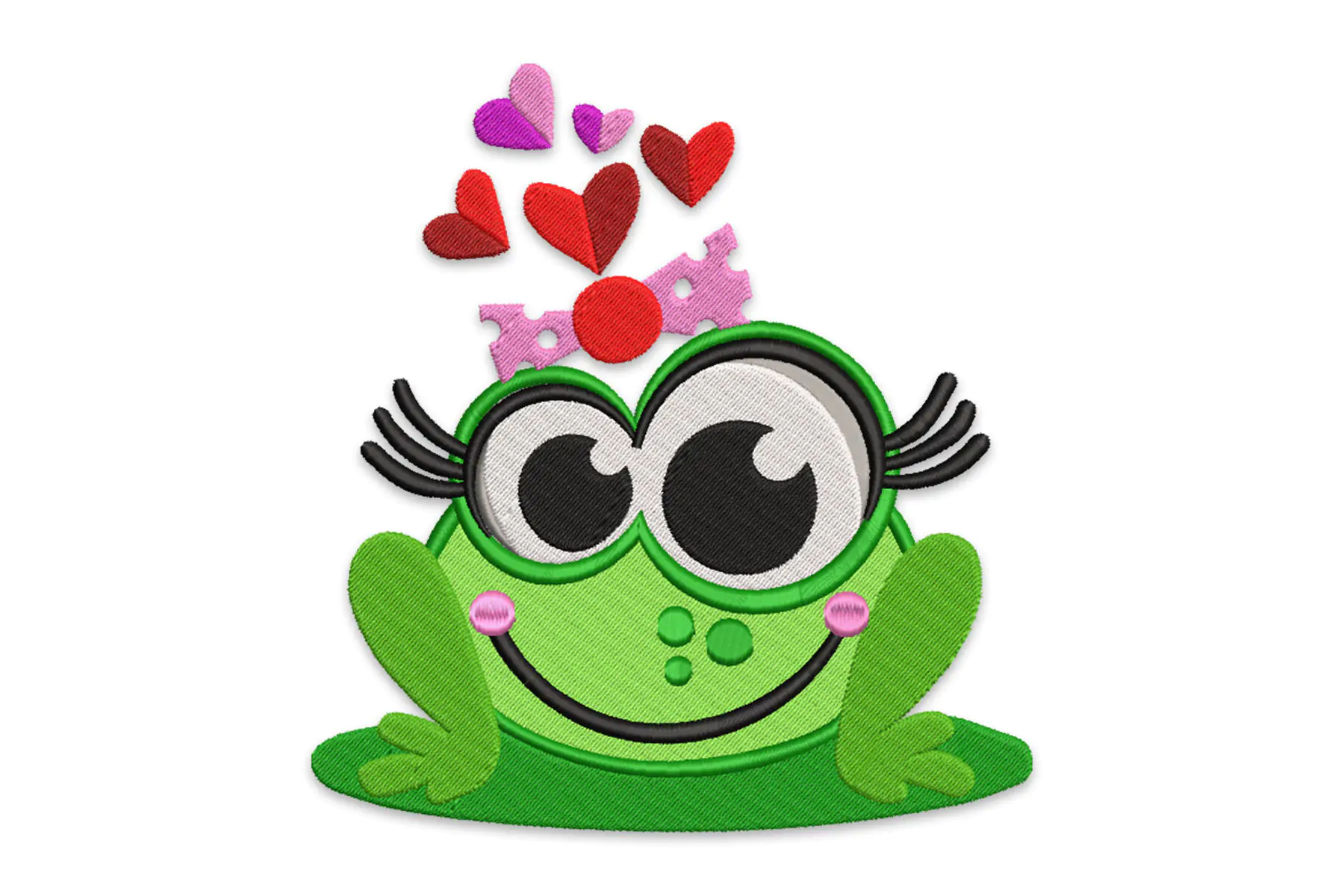Free Frog Machine Embroidery Design .